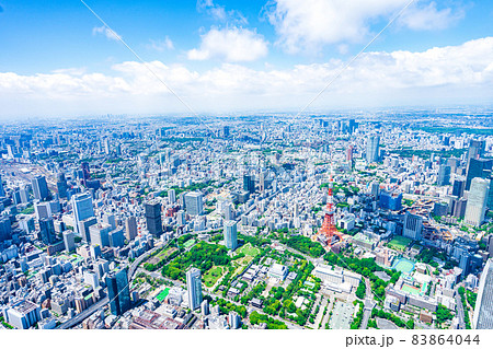 東京タワー・空撮写真 東京タワー・空撮写真 83864044