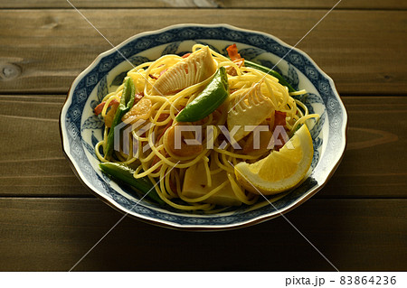 スナップエンドウとたけのこのパスタ スナップエンドウとたけのこのパスタ 83864236