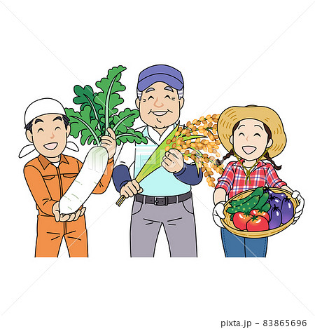 優しいタッチの農家さんイラスト 83865696