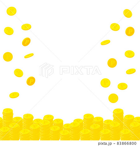 ポイントを表現しているコインのイラスト素材 83866800