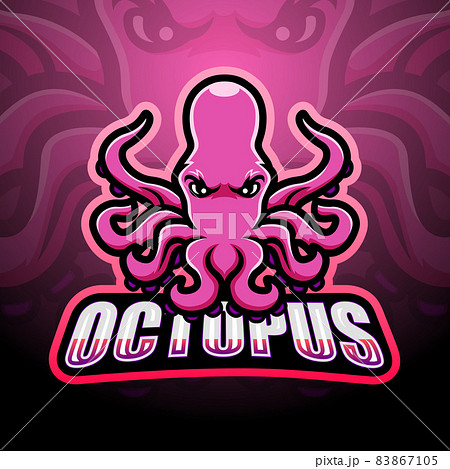 Squid mascot esport logo design 83867105