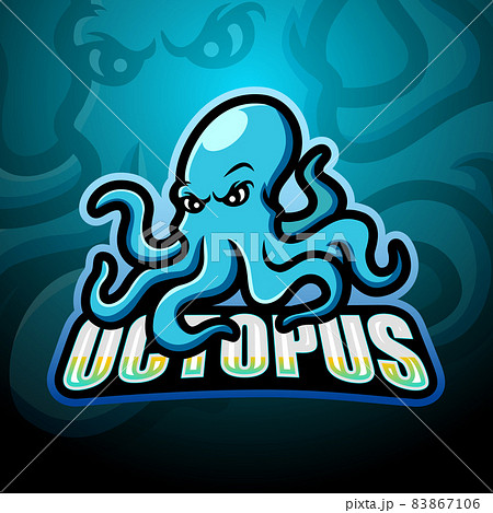Octopus mascot esport logo design 83867106