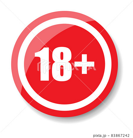 18 plus icon vector under eighteen years prohibition sign, adults only for your web design, logo, infographic, UI. illustration 83867242