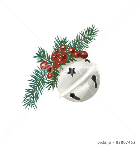 watercolor bell. Christmas bell. New Year's decor watercolor bell. Christmas bell. New Year's decor 83867453