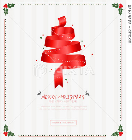 クリスマス リボン イラスト 83867480