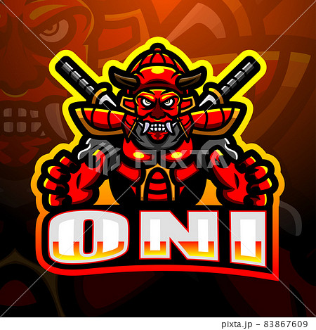 Oni mascot esport logo design 83867609