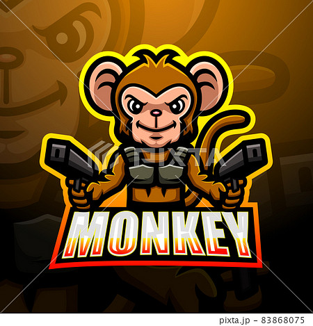Monkey mascot esport logo design Monkey mascot esport logo design 83868075