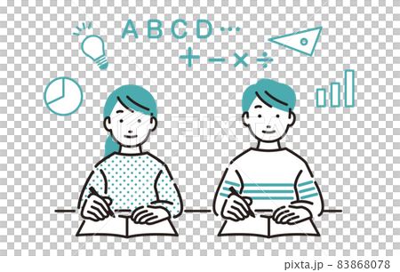 人物 勉強をする子供 83868078