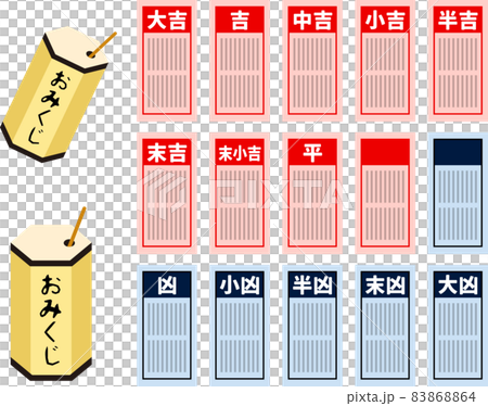 插圖賀年片素材：近江與大吉、吉、中吉、幸吉、半吉、末吉、幸吉末、黑、恭、國、半京 83868864