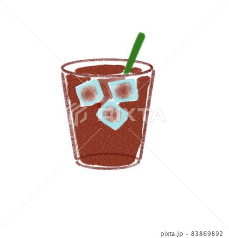 カフェのアイスコーヒーのイラスト素材 8692