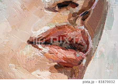 .Fragment of a portrait of a young beautiful girl with red lips. 83870032
