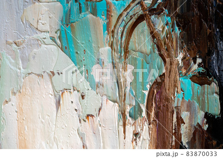 Embossed pasty oil paints and reliefs. 83870033