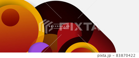 Creative geometric wallpaper. Minimal abstract background. Circles composition vector illustration for wallpaper banner background or landing page 83870422