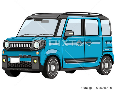 かわいいレトロな車のイラストのイラスト素材