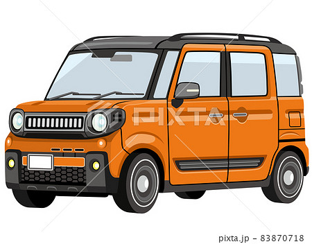 かわいいレトロな車のイラストのイラスト素材