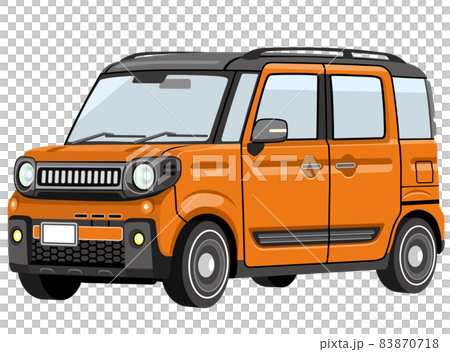 かわいいレトロな車のイラストのイラスト素材