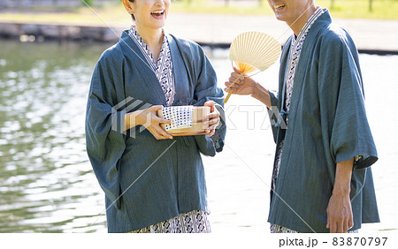 浴衣 ミドルカップル 温泉 旅行 83870797