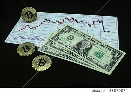 【為替・FX・株・ドル円・ビットコインなどに関する記事のサムネイルに】一ドル札三枚とチャート 【為替・FX・株・ドル円・ビットコインなどに関する記事のサムネイルに】一ドル札三枚とチャート 83870874