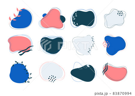 Abstract shape banners. Fluid graphic design elements with modern organic wavy forms. Vector isolated set design illustrations modern coloured element abstract banners Abstract shape banners. Fluid graphic design elements with modern organic wavy forms. Vector isolated set design illustrations modern coloured element abstract banners 83870994