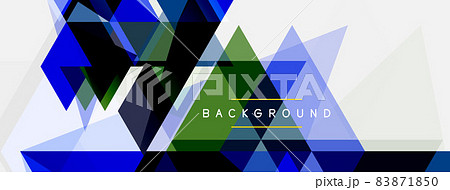 Mosaic triangles geometric background. Techno or business concept, pattern for wallpaper, banner, background, landing page 83871850