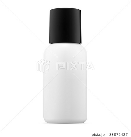 Glass cosmetic bottle mockup. White cylinder jar 83872427
