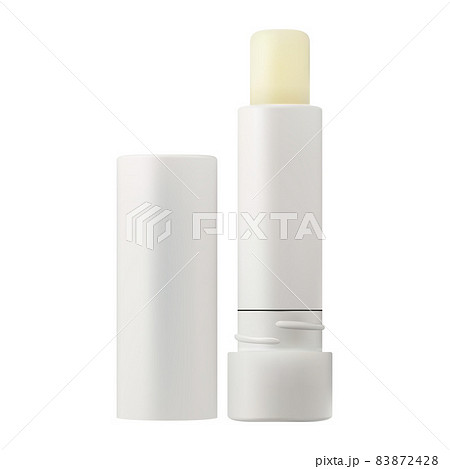 Lip balm stick. White lipstick tube, beauty cosmetic 83872428