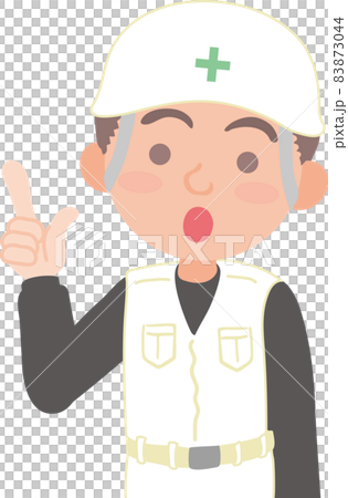 左官職人_指を差す 左官職人_指を差す 83873044