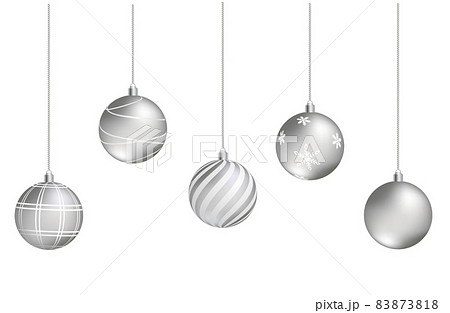 シルバーのクリスマスオーナメント シルバーのクリスマスオーナメント 83873818