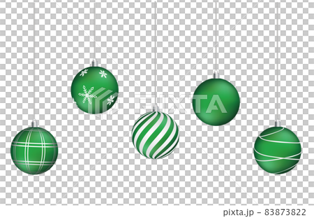 緑色のリアルなクリスマス飾り 緑色のリアルなクリスマス飾り 83873822