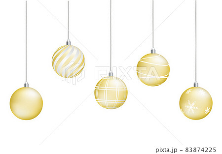 ゴールドのクリスマス飾り 83874225