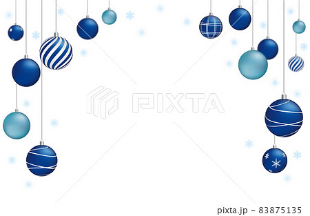 青と水色のクリスマス飾り 83875135