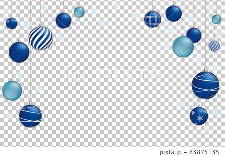 青と水色のクリスマス飾り 83875135
