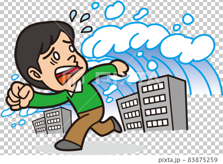 津波から逃げる人 津波から逃げる人 83875259