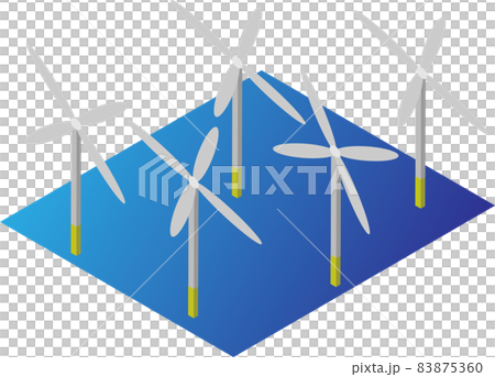 アイソメトリックな洋上風力発電所 アイソメトリックな洋上風力発電所 83875360