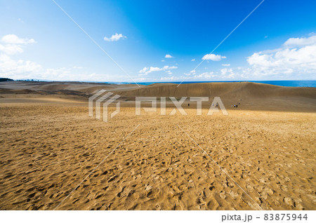 鳥取砂丘と観光客 83875944