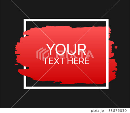 Quote template conceptual brackets grunge brush. Hand drawn acrylic stroke, quote template. Vector stock illustration 83876030