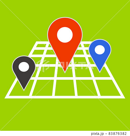 地図とマップのピン 83876382
