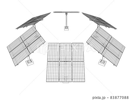 Solar Panel Concept. Vector rendering of 3d Solar Panel Concept. Vector rendering of 3d 83877088