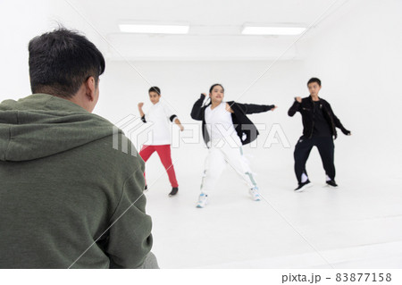 dance teacher training watching kids practice dancing in dance studio classroom dance teacher training watching kids practice dancing in dance studio classroom 83877158