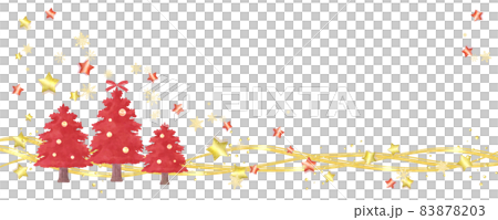冬季框架紅色和金色聖誕樹(水平) 冬季框架紅色和金色聖誕樹(水平) 83878203