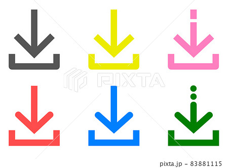 ダウンロードの下向き矢印のイラスト 83881115