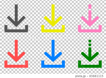 ダウンロードの下向き矢印のイラスト 83881115