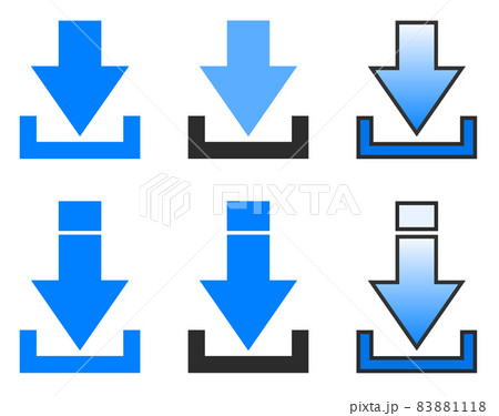 ダウンロードの下向き矢印のイラスト 83881118