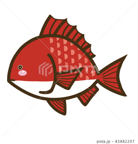 イラスト素材　魚＿タイ 83882207