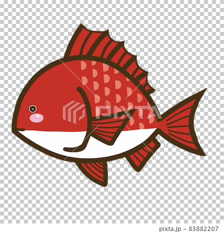 イラスト素材　魚＿タイ 83882207
