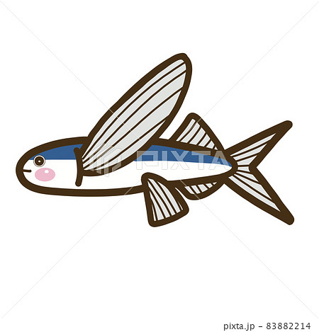 イラスト素材　魚＿トビウオ 83882214