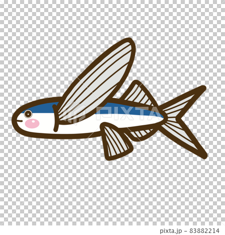 イラスト素材　魚＿トビウオ 83882214