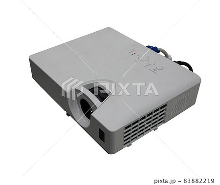 white projector on white background, technology, object, copy space 83882219