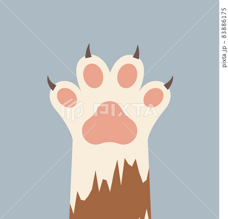 Cat or dog paw print vector logo icon. Animal cat pet foot symbol 83886175