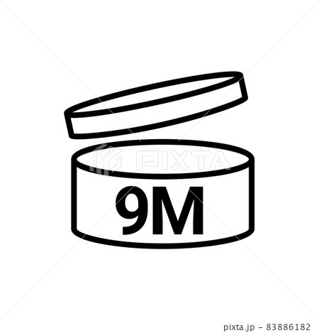 Pao symbol logo cosmetic life. 9 Months expiry open shelf jar expiration pao month icon Pao symbol logo cosmetic life. 9 Months expiry open shelf jar expiration pao month icon 83886182